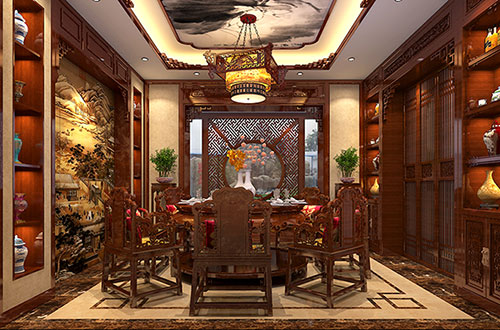 松山湖管委会温馨雅致的古典中式家庭装修设计效果图